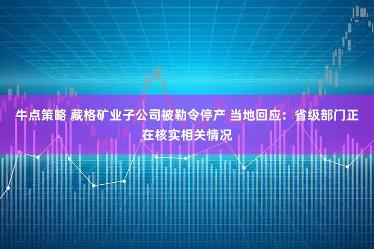 牛点策略 藏格矿业子公司被勒令停产 当地回应：省级部门正在核实相关情况
